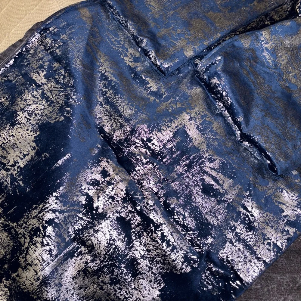 Elegant Blue and Silver pillow Cover 24 X 24